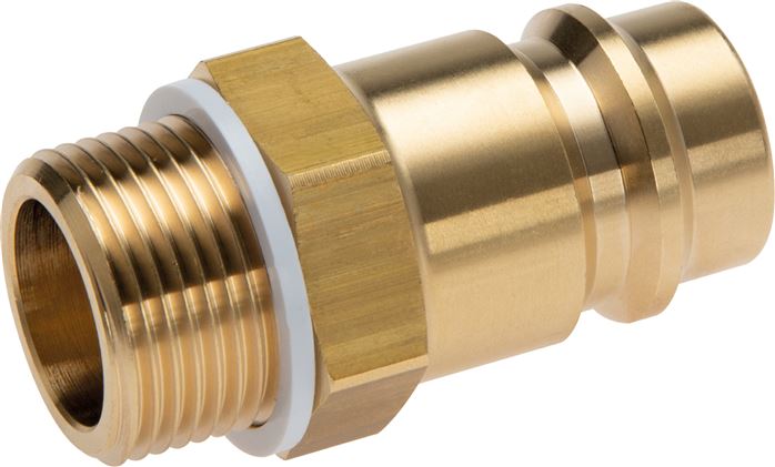 Exemplary representation: Coupling plug with male thread, brass