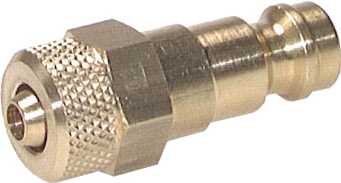 Exemplary representation: Coupling plug with union nut, brass